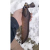 ВЕПР авторський ніж ручної роботи майстра Leo Knife, сталь Х12МФ в обкладках нержавіючого дамаску, 60 HRC, купити замовити в Україні